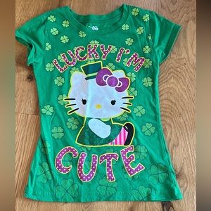 Hello Kitty St Patrick’s Day Girls Tee S(6/6X)